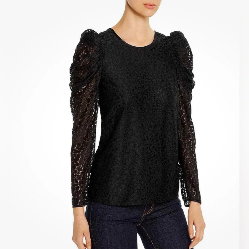 Kate Spade New York Flora Lace Puff Sleeve Blouse Size 14